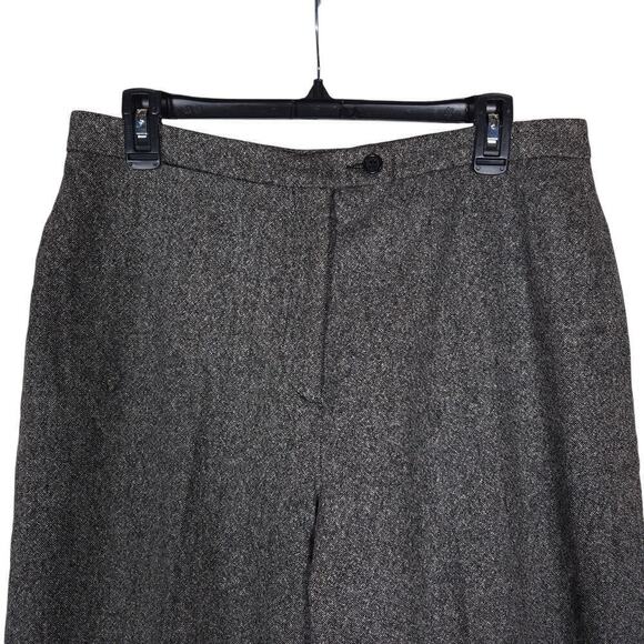 Isabella Bird Womens Dress Pants 14 Gray Straight Wool Ankle High Rise Pleated - Picture 2 of 10